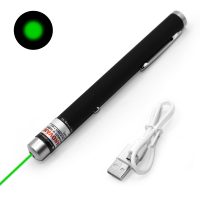 Laserové ukazovátko s USB nabíjaním - Zelené, 100mW